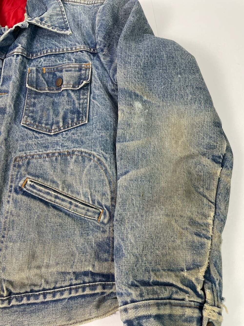 Vintage 1970s JCPenney Indigo Super Denim Quilt Lined Trucker Jacket - Picture 8 of 14